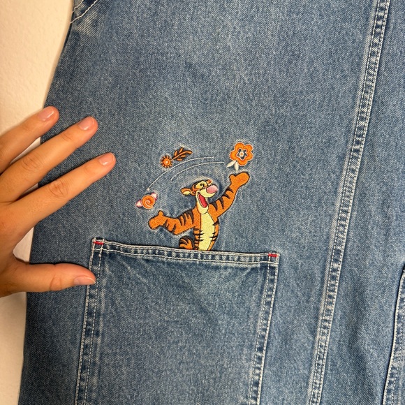 Disney Winnie The Pooh Denim Overall Dress Blue Size M - Picture 3 of 7